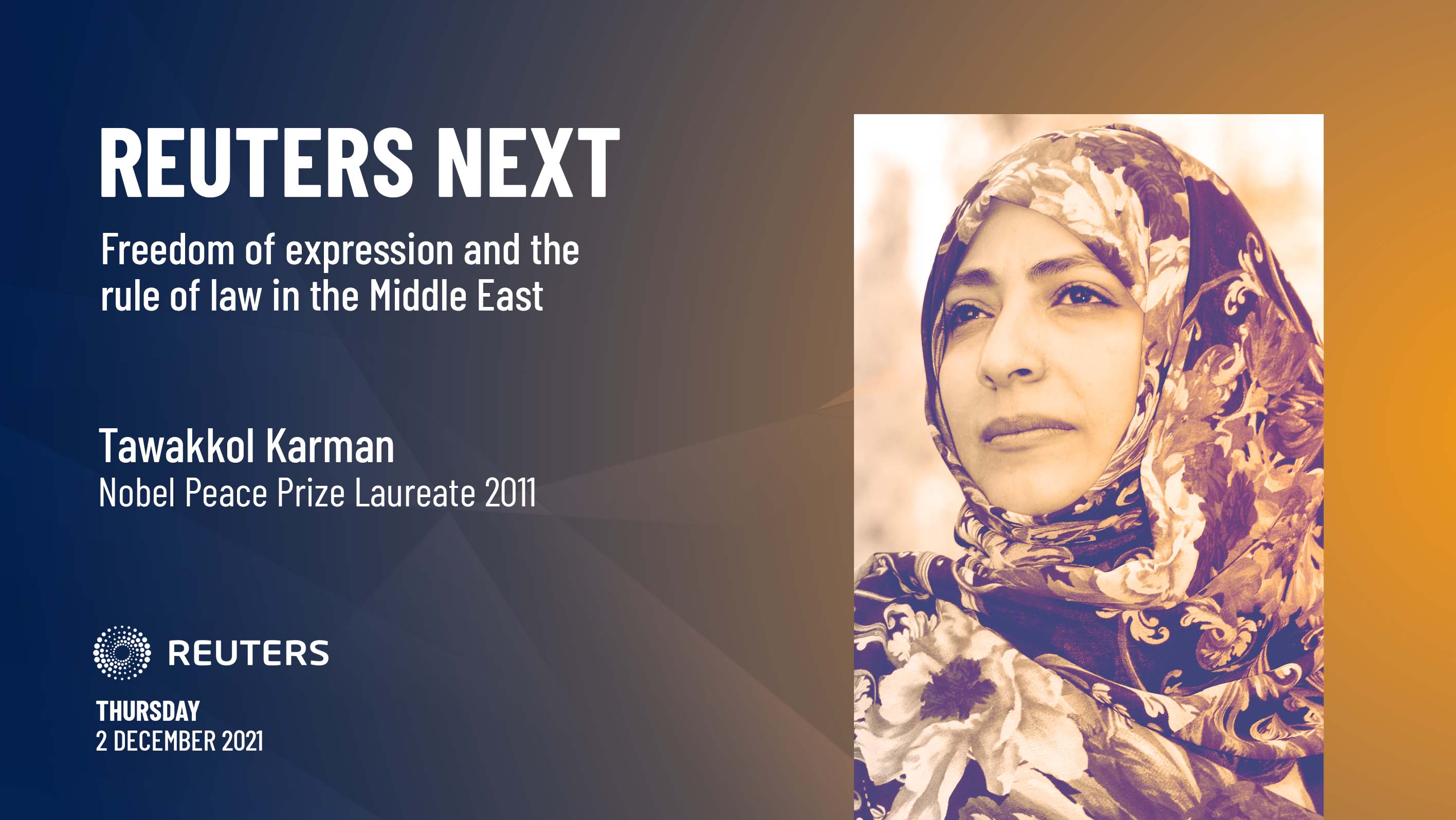 Mrs. Karman to take part in Thomson Reuters' virtual global conference